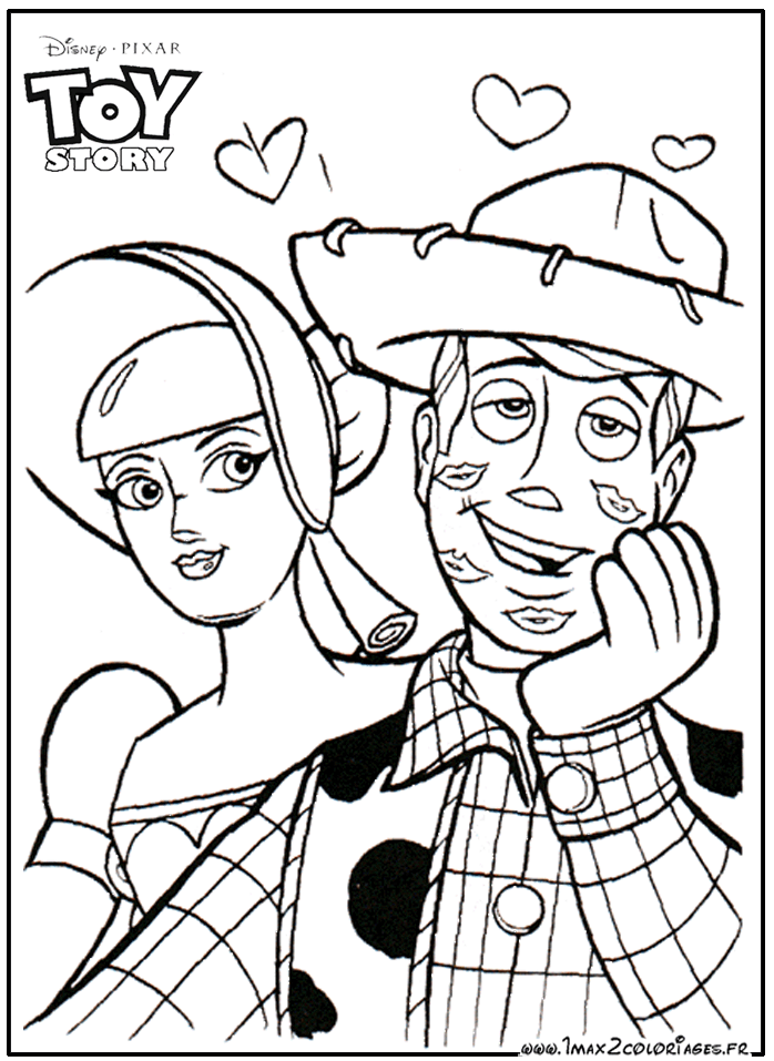 Coloriages Du Film Pixar Walt Disney Toy Story Bo Peep Et Zig Zag