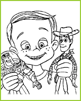 Sid tient Woody et Buzz
