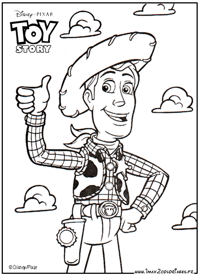coloriages Salut Woody !