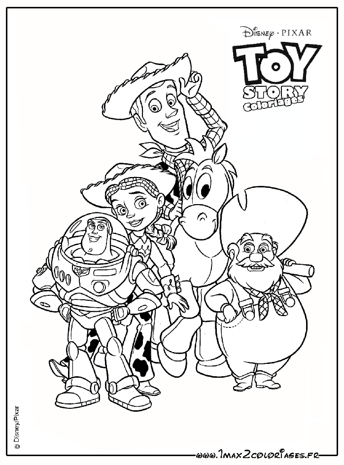 Coloriages du film pixar walt disney Toy Story 2 - Les personnages de Toy  Story 2