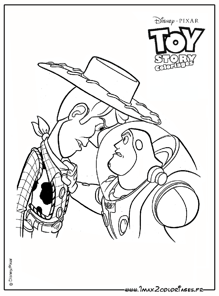 coloriages Buzz et Woody se fâchent