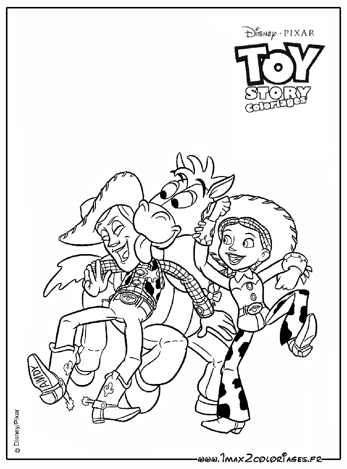 coloriages Jessie Woody et Pil Poil