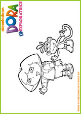 coloriage dora l'exploratrice