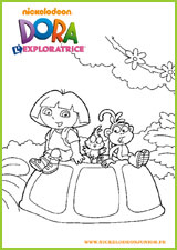 coloriage dora l'exploratrice