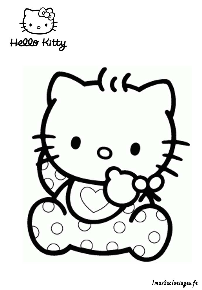 coloriage Bébé Hello Kitty