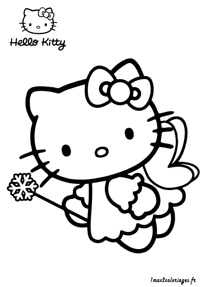 coloriage La Fée Hello Kitty