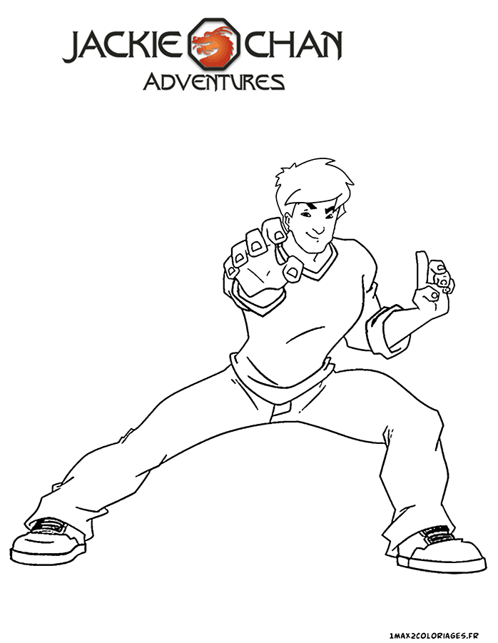 coloriage jackie chan Jade