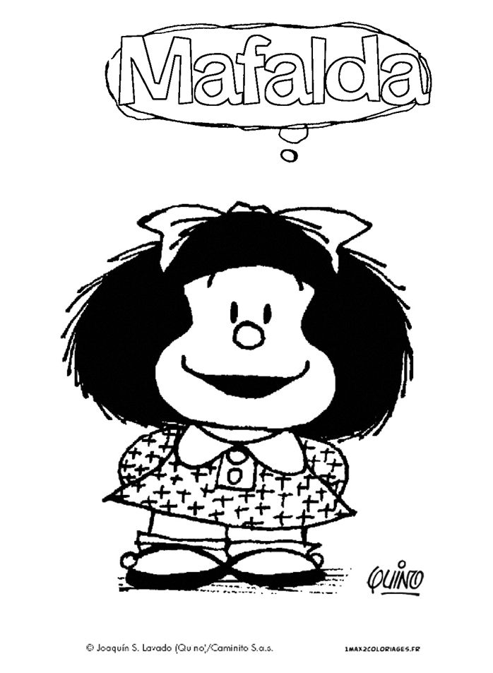 coloriage personnage mafalda