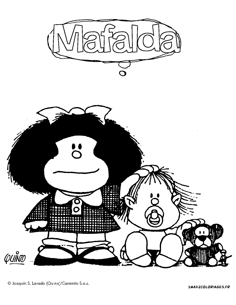 coloriage personnage mafalda