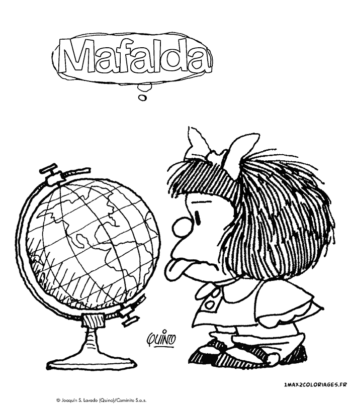 coloriage personnage mafalda