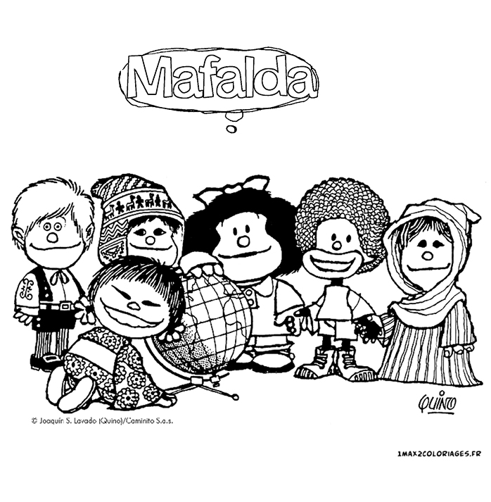 coloriage personnage mafalda