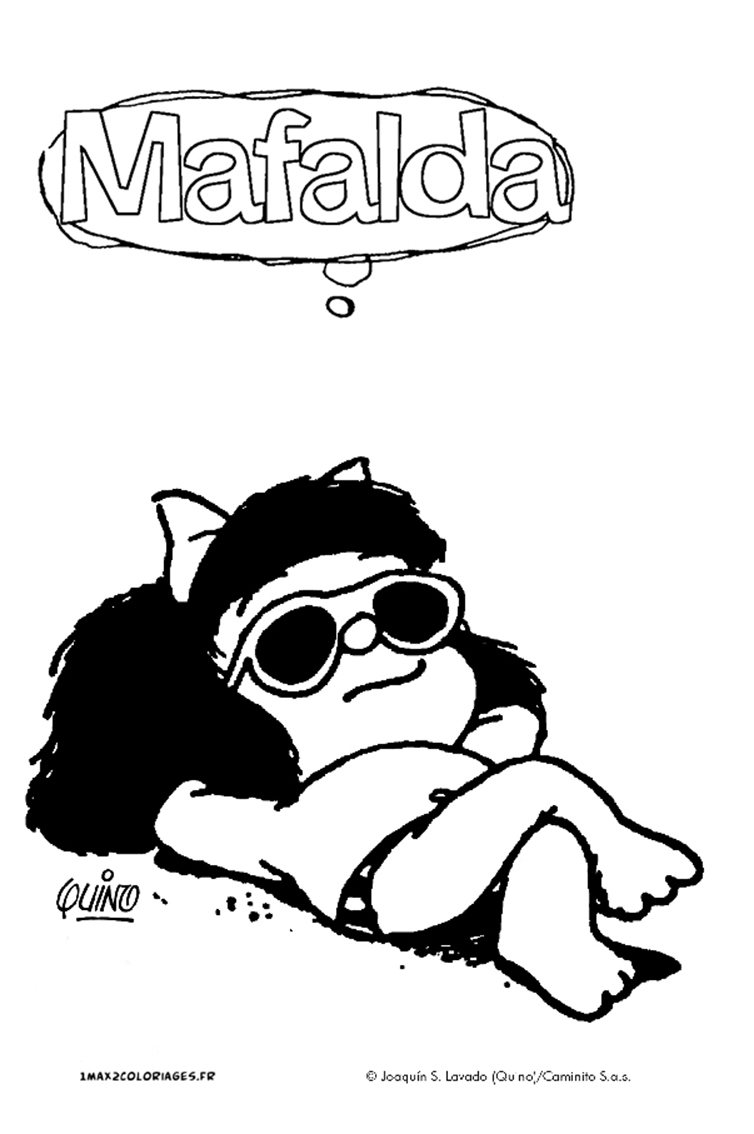 coloriage personnage mafalda