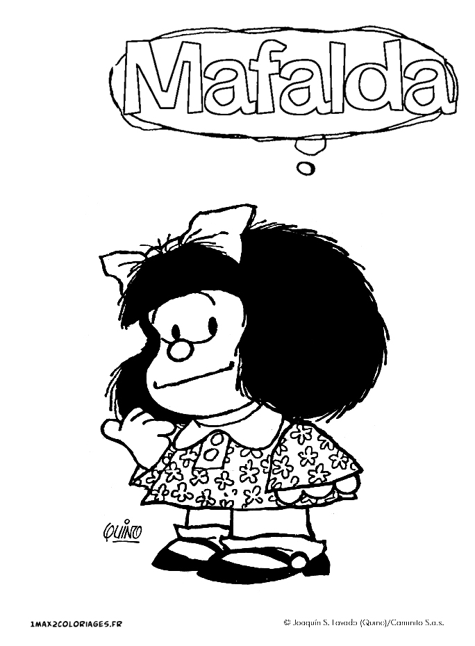 coloriage personnage mafalda