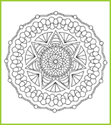 Mandala rosace avec de petits oeufs