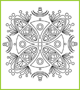 Mandala quatre branches