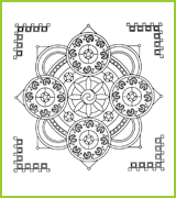 Mandala quatre cercles