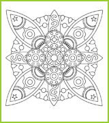 Mandala formes géométriques à colorier