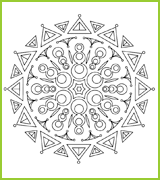 Mandala en triangles