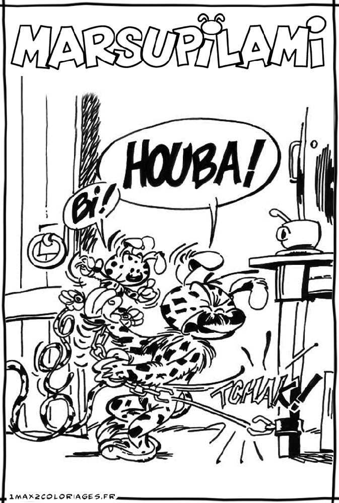 coloriage marsupilami houba