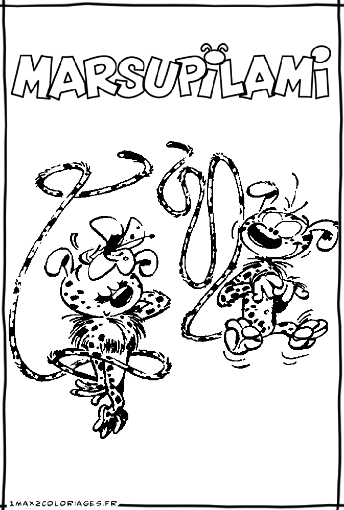 coloriages Marsupilamie et Masupilami