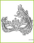 coloriages masque en dentelle