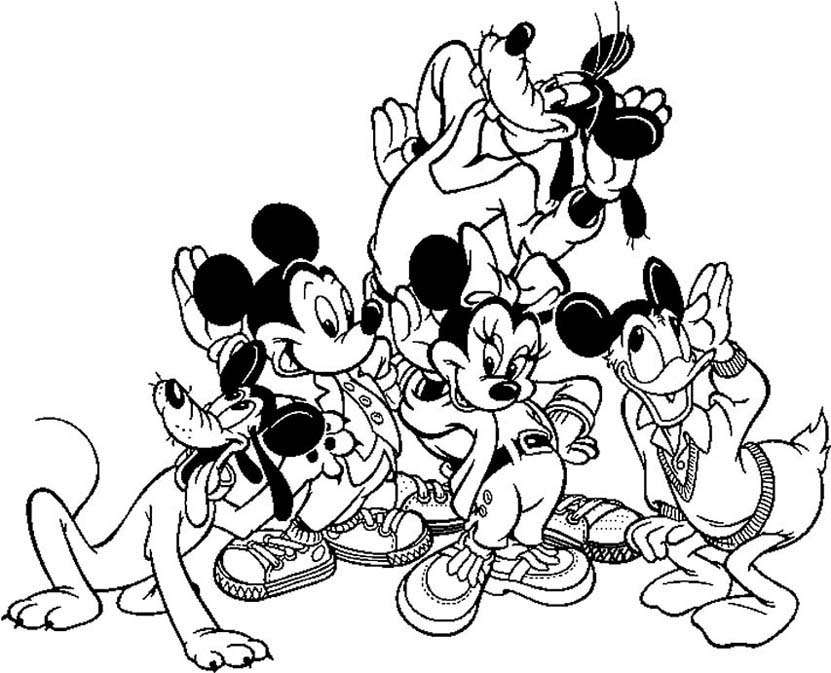 Minnie Mickey Donald Dingo et Pluto