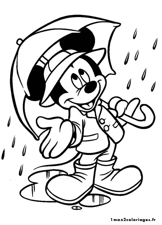 Mickey sous la pluie