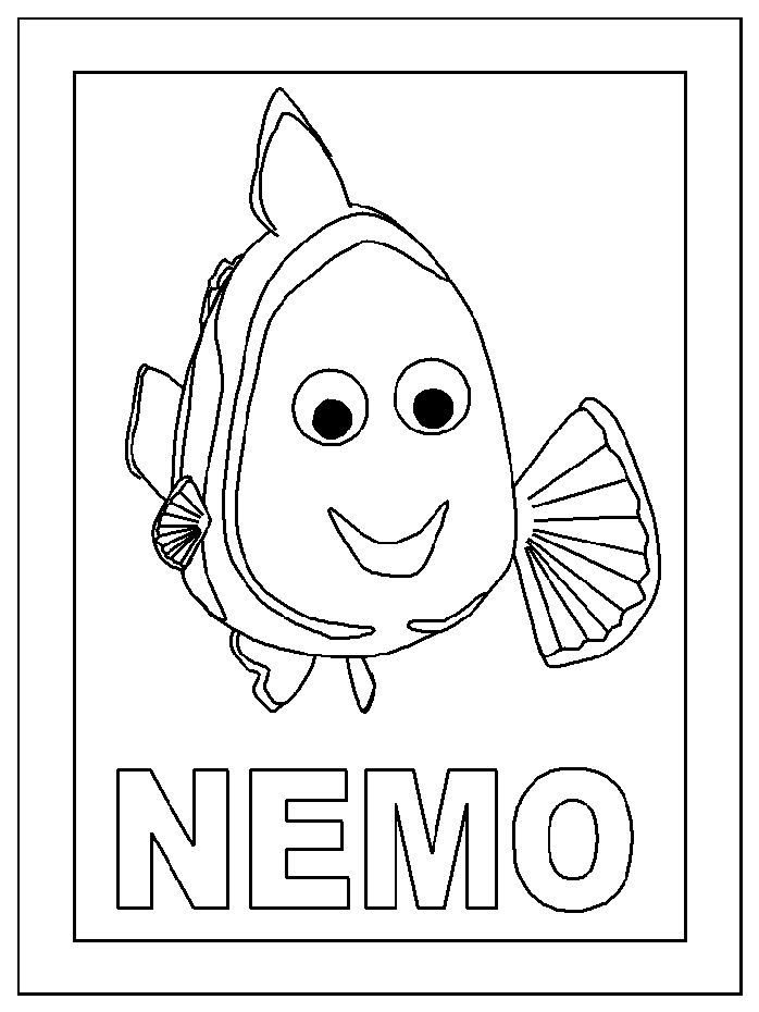 coloriage Nemo le poisson clown