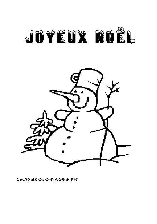 coloriage Un bonhomme de neige attend pour être colorier