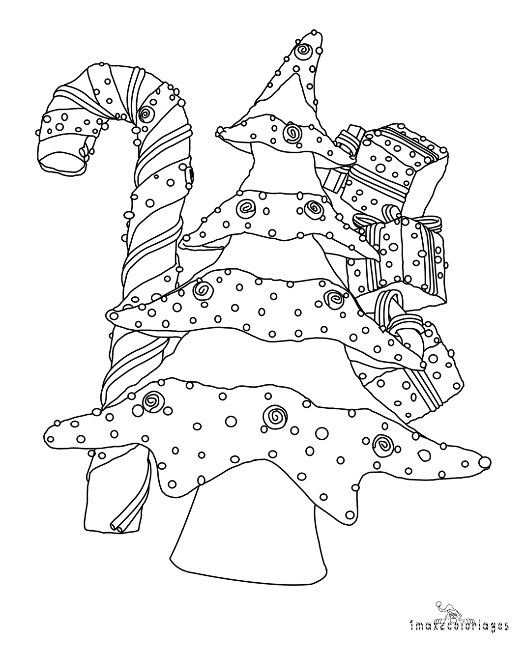  coloriage un sapin en sucre