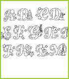 alphabet de noel de a &agrave; m