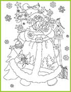 coloriage le pere de noel