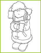 coloriages d'une file eskimo