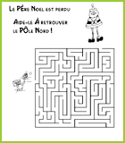 coloriages labyrinthe peren noel