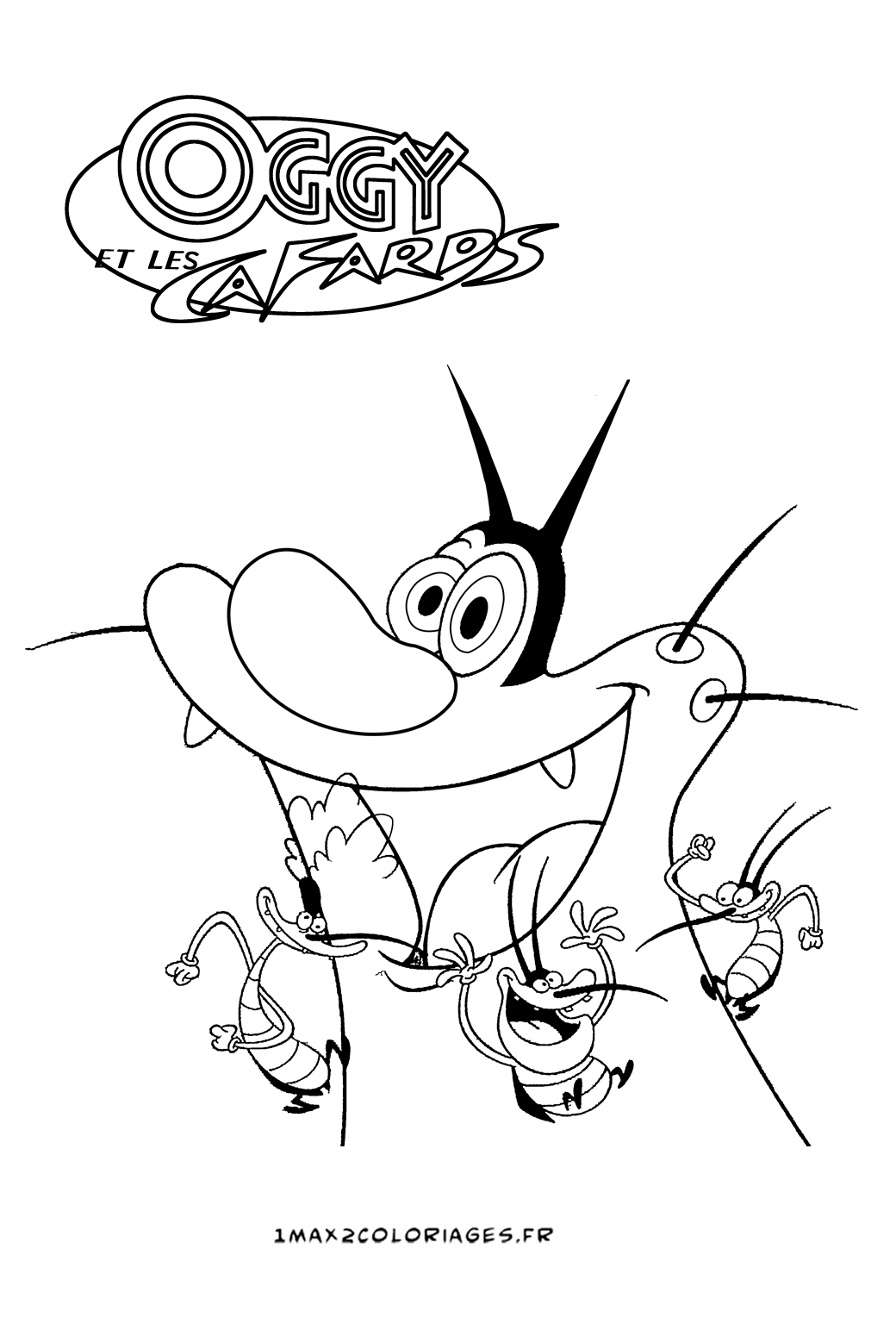 oggy and olivia coloring pages - photo #25