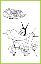 coloriages oggy et les cafards