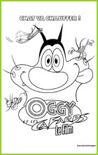 coloriages oggy et les cafards