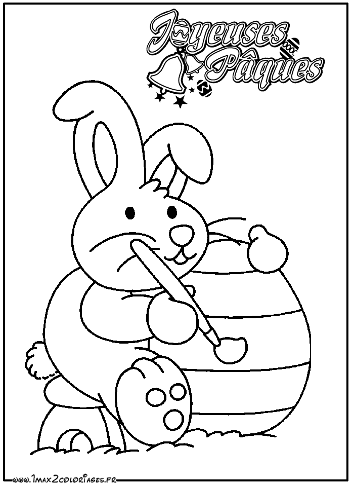 Coloriage Peindre un oeuf de Pâques