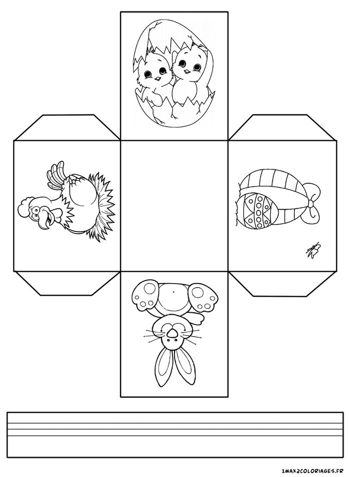 Coloriage Poule de Pâques