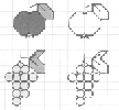 suit les petites carreaux et dessine