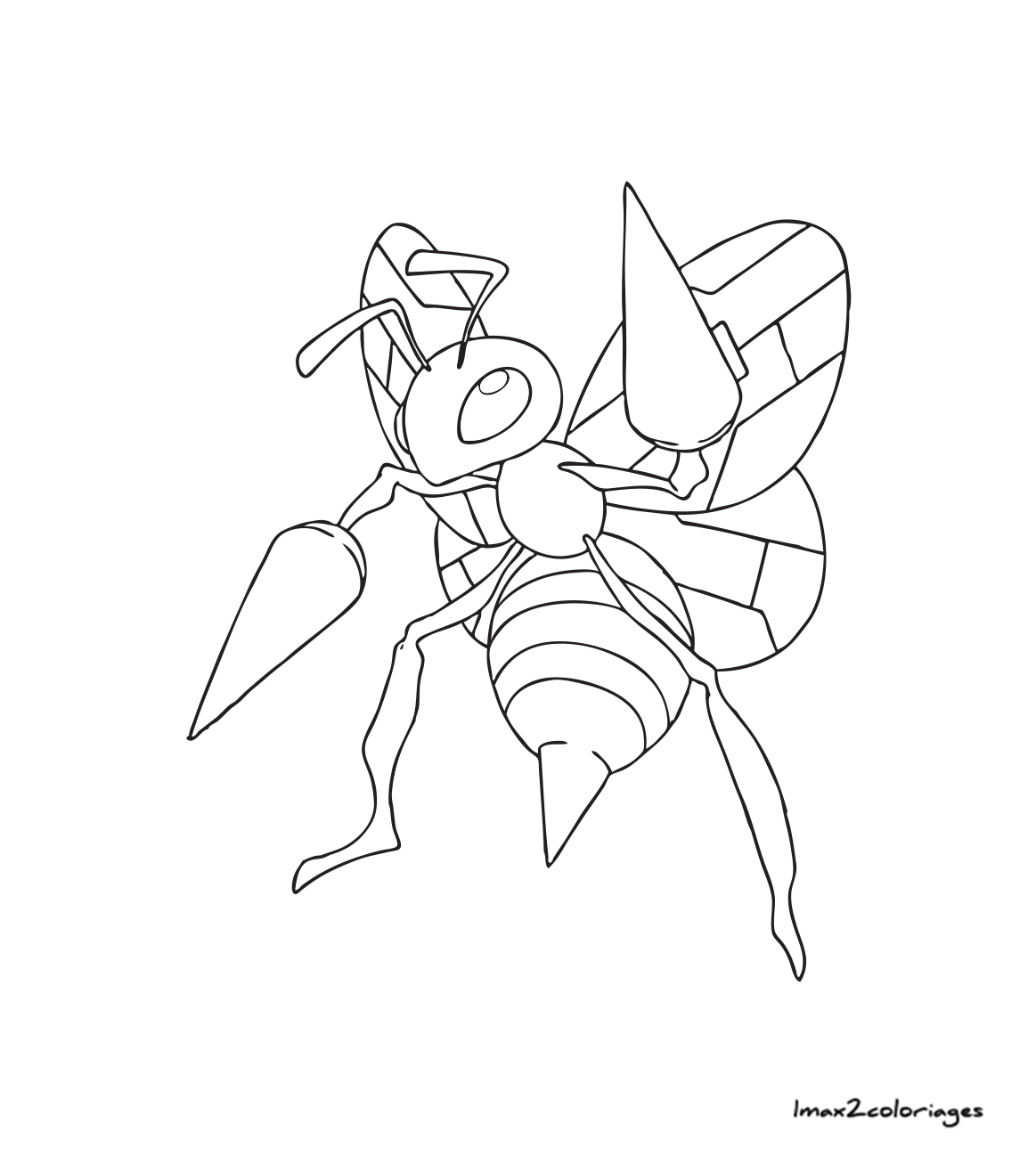 coloriages pokemon Dardargnan