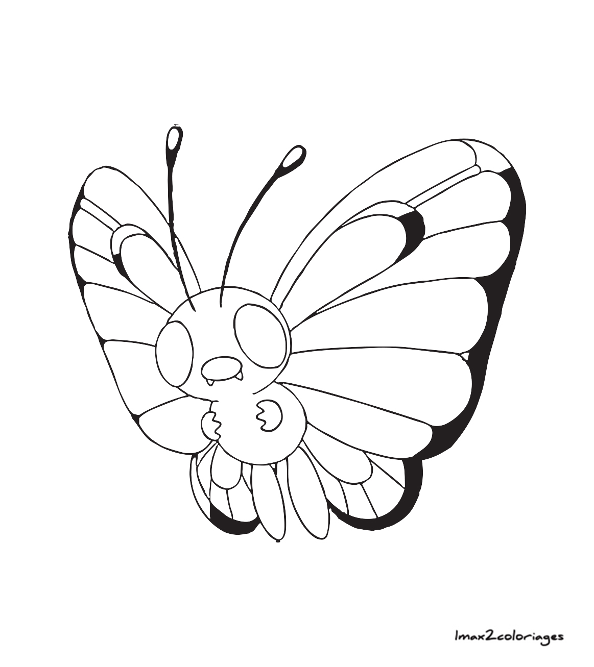 coloriages pokemon Papilusion