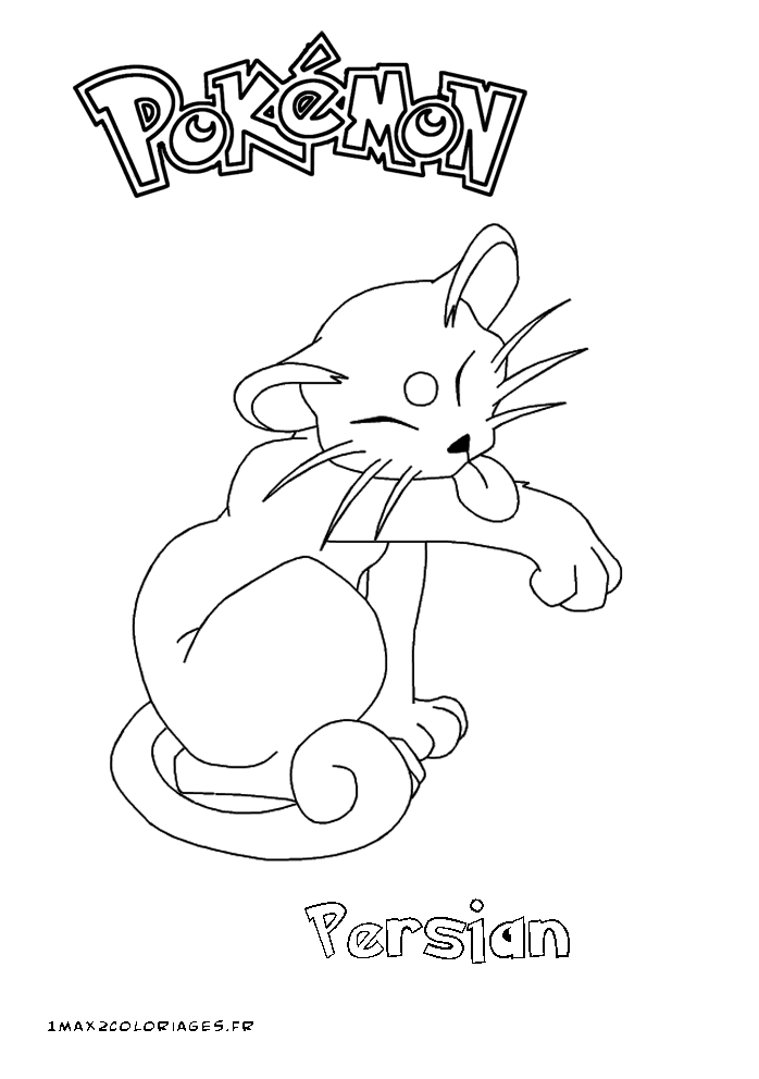 coloriages pokemon Persian