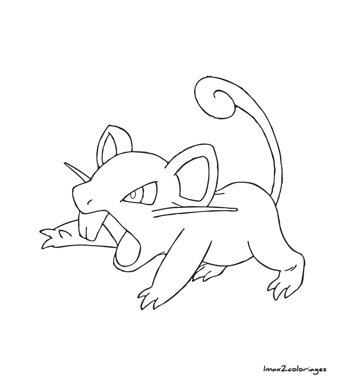 coloriages pokemon Rattata