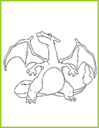 coloriage pokemon Dracaufeu