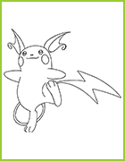 coloriages pokemon Raichu