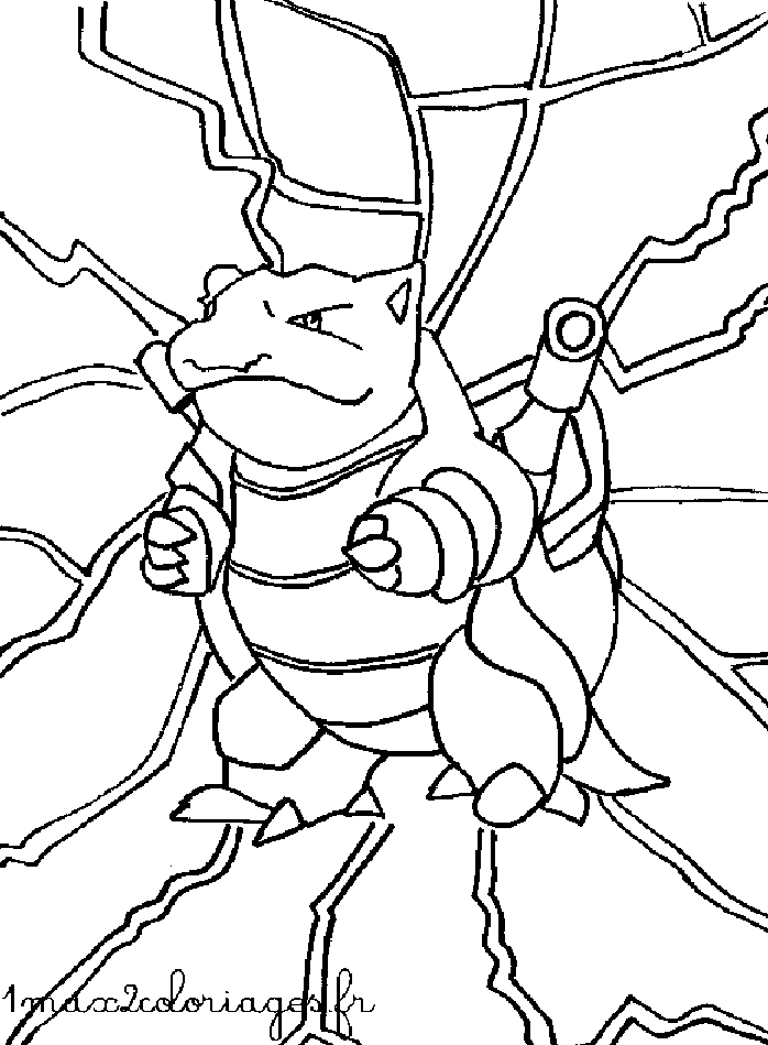 coloriage pokemon Tortank