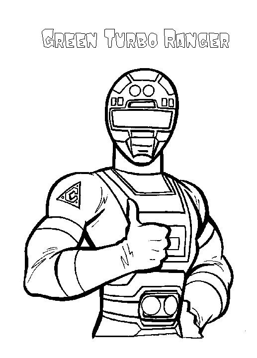 coloriages power rangers tommy ranger vert
