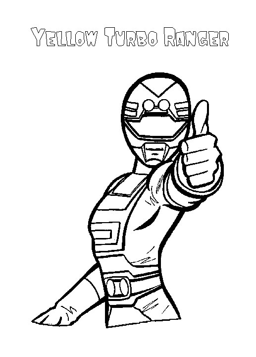 coloriages power rangers trini ranger jaune