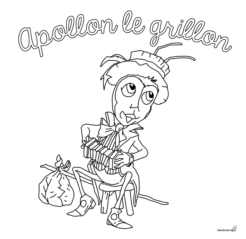 coloriage appolon le grillon